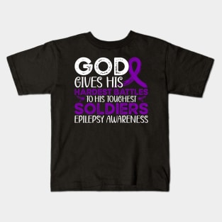 Epilepsy Warrior Support Epilepsy Awareness Kids T-Shirt